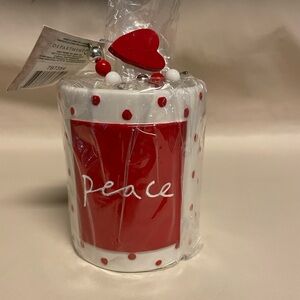 Peace Candle by Sandra Magsamen, Dept 56, New in Pkg, Ready for Gifting